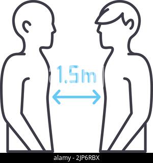 don`t use public transport line icon, outline symbol, vector illustration, concept sign Stock Vector